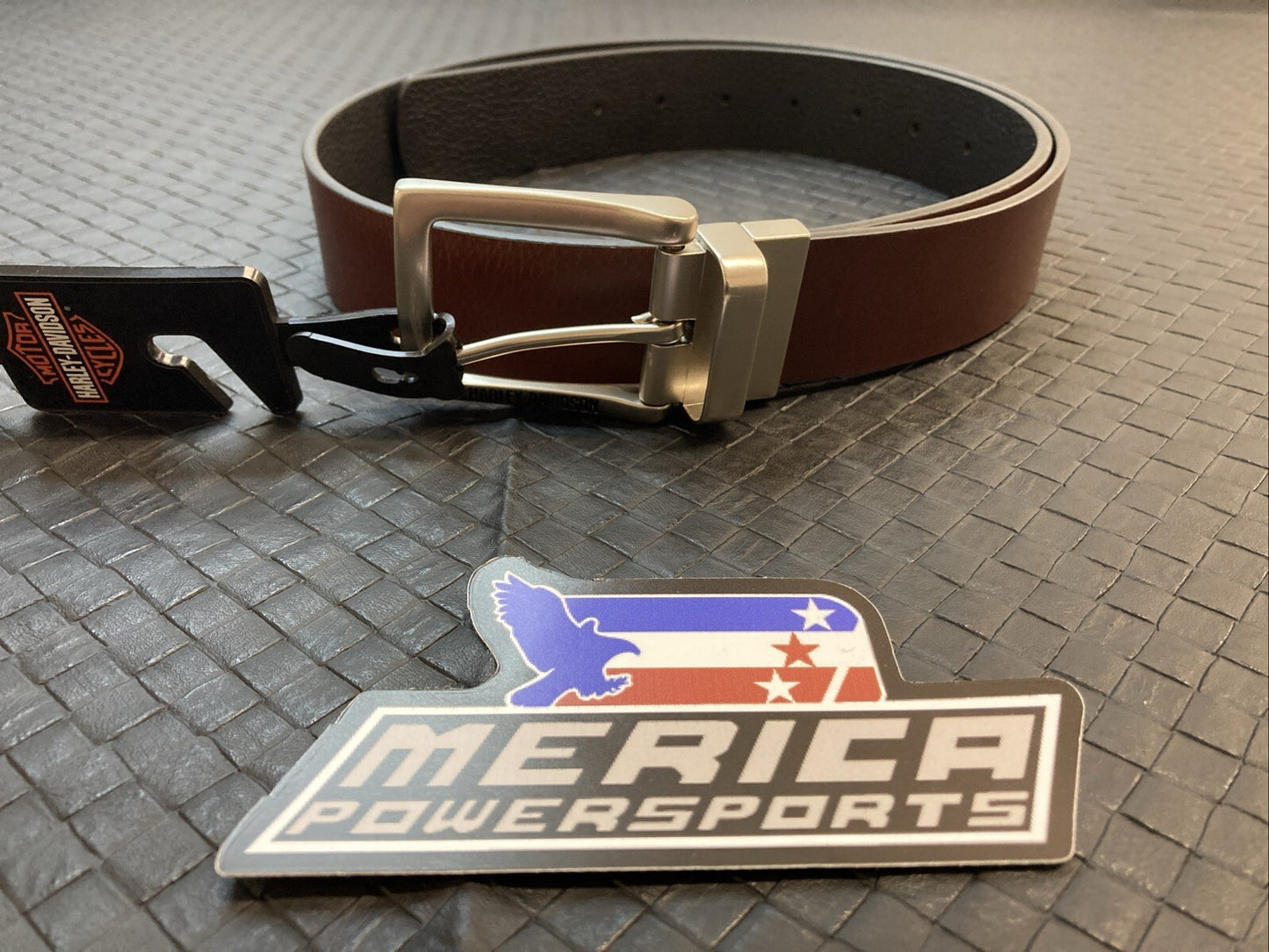 NEW GENUINE HARLEY DAVIDSON BMM012 MEN'S 42 Mod Reversible Genuine Leather Belt