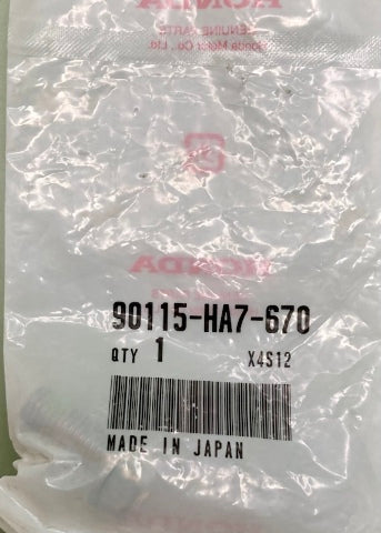 Honda 90115-HA7-670 Bolt, Flange, (8X20) New Genuine