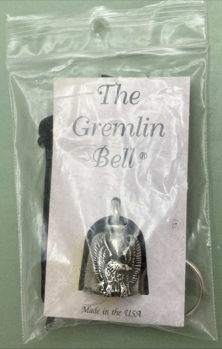 NEW GENUINE MOTORCYCLE GREMLIN BELL 9002090 TO RIDE WITH YOU (SILVER COLOR)