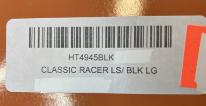 NEW GENUINE HARLEY-DAVIDSON HT4945BLK Women's LG Classic Racer Long Sleeve Shirt