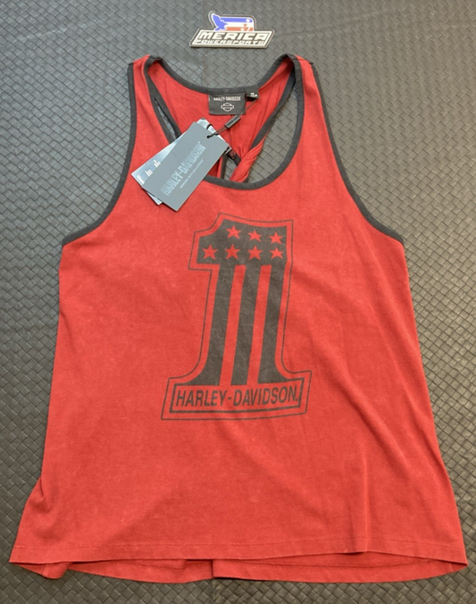 NEW GENUINE HARLEY-DAVIDSON 97505-23VW Women's 3W Tank National Anthem Twist