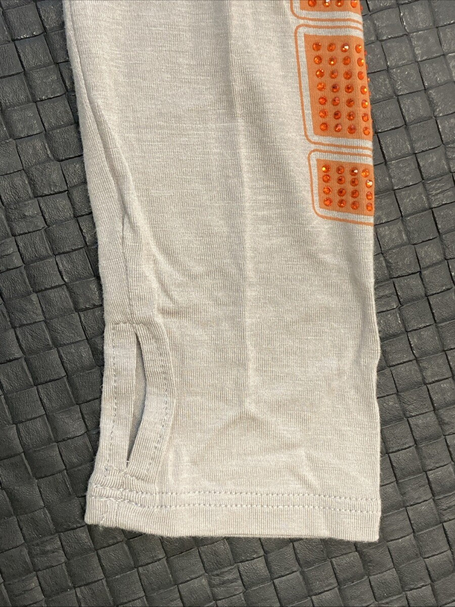 NEW GENUINE HARLEY-DAVIDSON HT4946GRY Women's LG Sports Strip Long Sleeve Crew