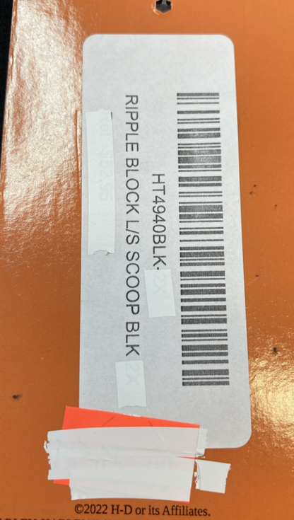 NEW GENUINE HARLEY-DAVIDSON HT4945BLK Women's XXL Ripple Block Long Sleeve Shirt