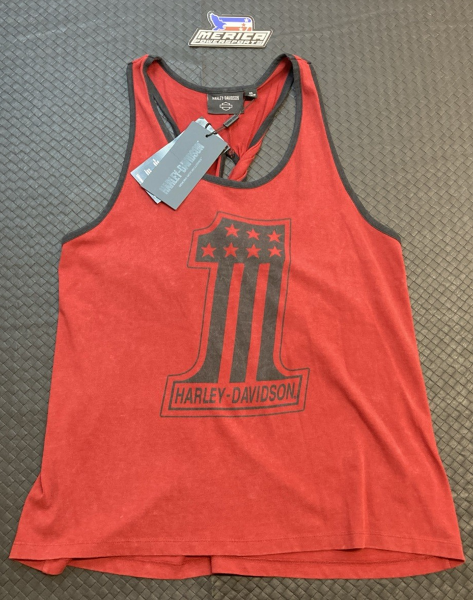 NEW GENUINE HARLEY-DAVIDSON 97505-23VW Women's XL Tank National Anthem Twist