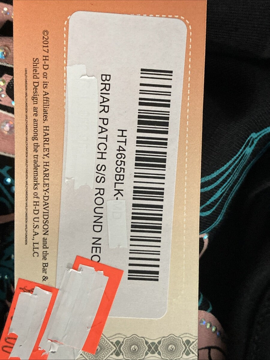 NEW GENUINE HARLEY-DAVIDSON HT4645GRY M Women's Over the Top Bling Retro Tee