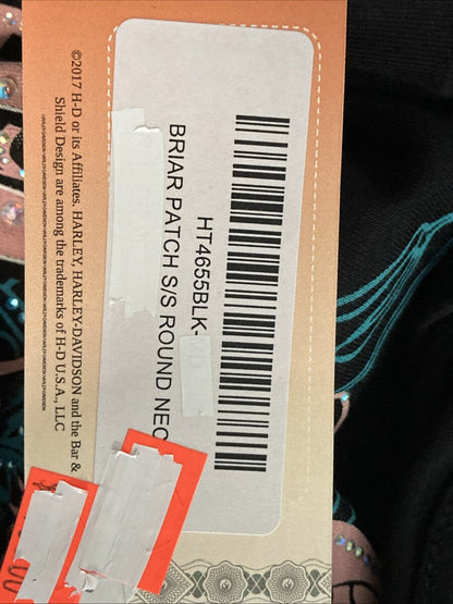 NEW GENUINE HARLEY-DAVIDSON HT4645GRY M Women's Over the Top Bling Retro Tee