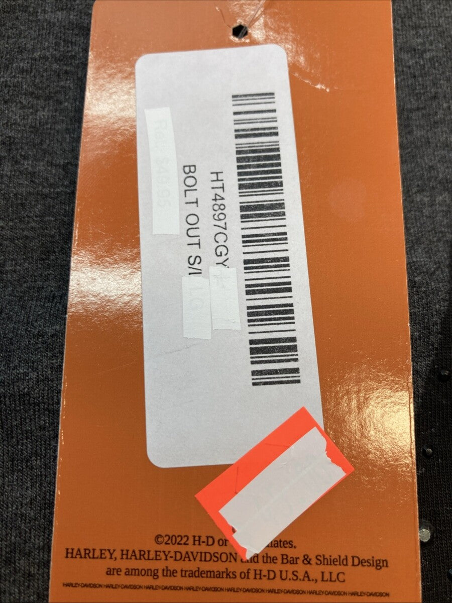 NEW GENUINE HARLEY-DAVIDSON HT4897CGY WOMEN'S LG Tank Top Bolt Out