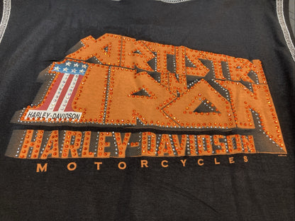 NEW GENUINE HARLEY-DAVIDSON HT4886BLK Women's XS Artistry In Iron