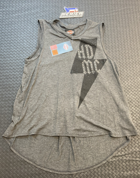 NEW GENUINE HARLEY-DAVIDSON HT4897CGY WOMEN'S M Tank Top Bolt Out