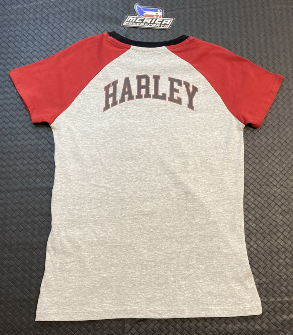 NEW GENUINE HARLEY-DAVIDSON 97483-23VW WOMEN'S XS United Raglan Tee - Colorblock