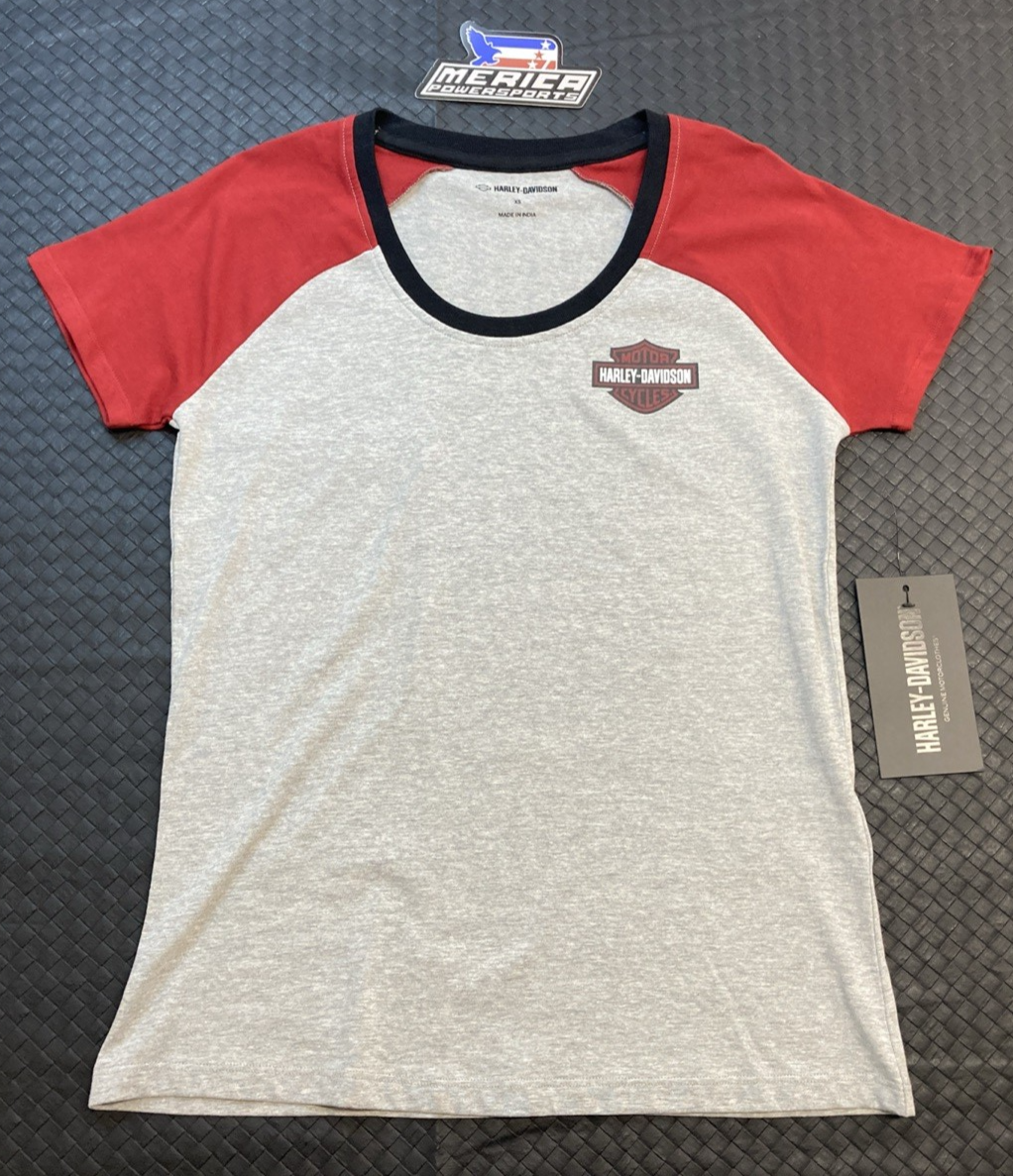 NEW GENUINE HARLEY-DAVIDSON 97483-23VW WOMEN'S S United Raglan Tee