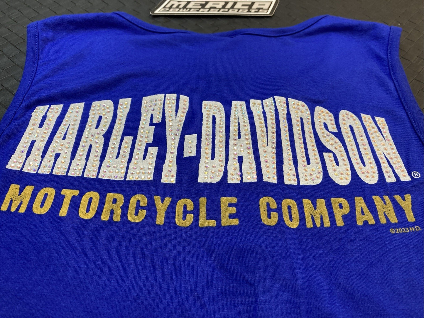 NEW GENUINE HARLEY DAVIDSON HT4807COB Women's MD Ride With Me Sleeveless Lace-up