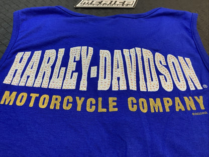 NEW GENUINE HARLEY DAVIDSON HT4807COB Women's MD Ride With Me Sleeveless Lace-up