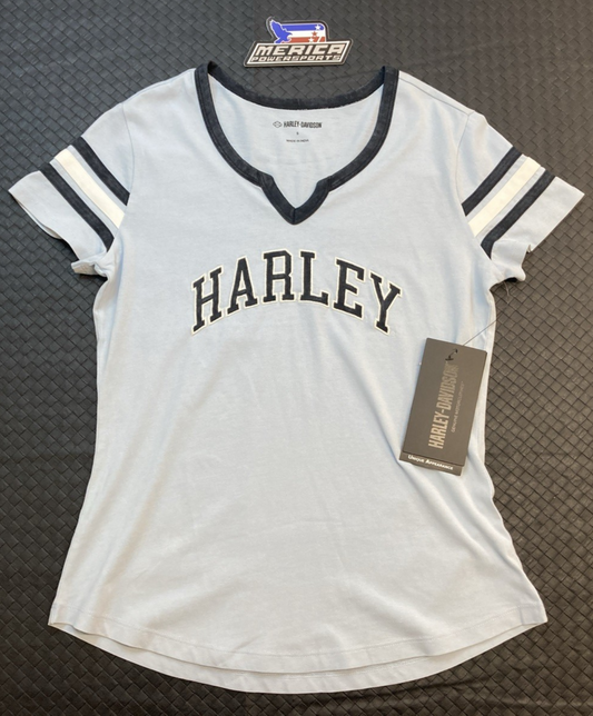 NEW GENUINE HARLEY DAVIDSON 97481-23VW Women's XS American Notch Neck Tee