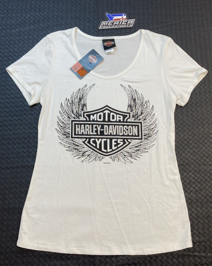 NEW GENUINE HARLEY DAVIDSON HT4815IVY Women's MD Feathered Dream Ivory