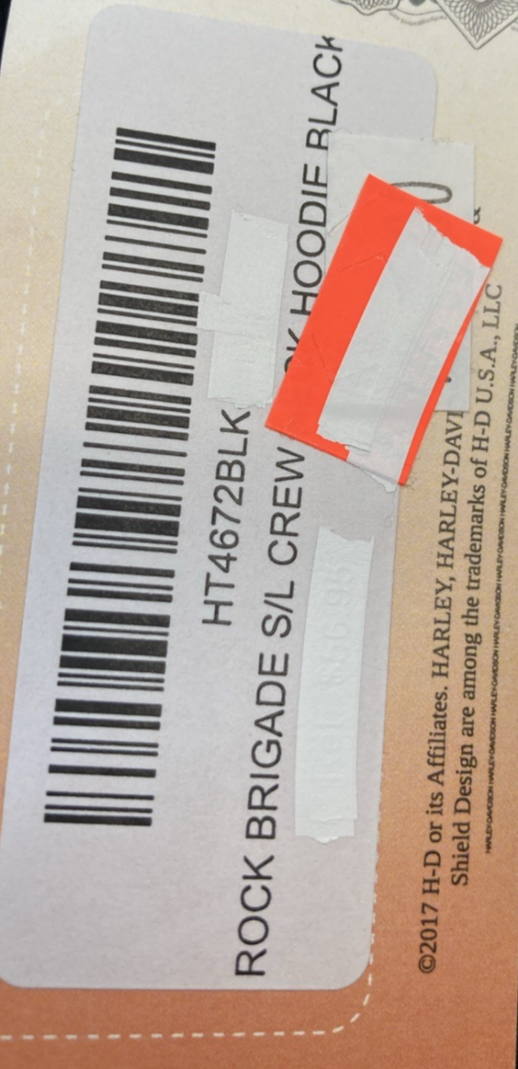 NEW GENUINE HARLEY DAVIDSON HT4672BLK Women's MD Rock Brigade Crew Neck Hoodie