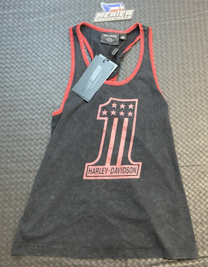 NEW GENUINE HARLEY DAVIDSON 97503-23VW Women's S National Anthem Twist Back Tank