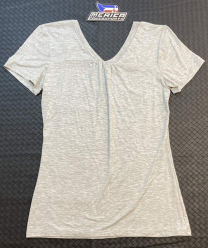 NEW GENUINE HARLEY DAVIDSON HT4685GRY Women's XS Golden Wing V-Neck Tee