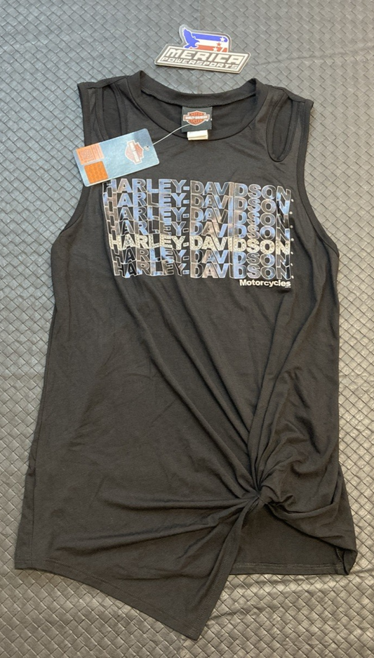 NEW GENUINE HARLEY DAVIDSON HT4847BLK Women's S Ride Again Black Tank