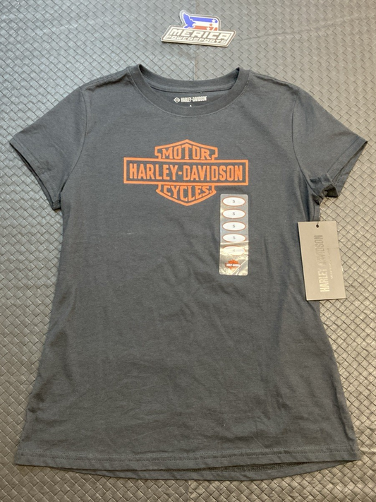 NEW GENUINE HARLEY DAVIDSON 96644-22VW Women's S Forever Bar & Shield Tee