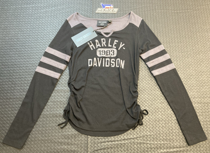 NEW GENUINE HARLEY DAVIDSON 96687-23VW Women's S Race Her Long Sleeve Knit Top