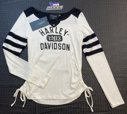 NEW GENUINE HARLEY DAVIDSON 96688-23VW WOMAN'S S Race Her Long Sleeve Knit Top