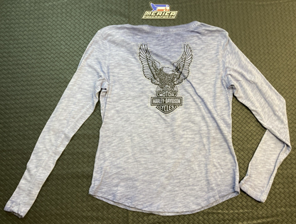 NEW GENUINE HARLEY DAVIDSON 97485-23VW WOMAN'S S Throttle Lace-Up Long Sleeve