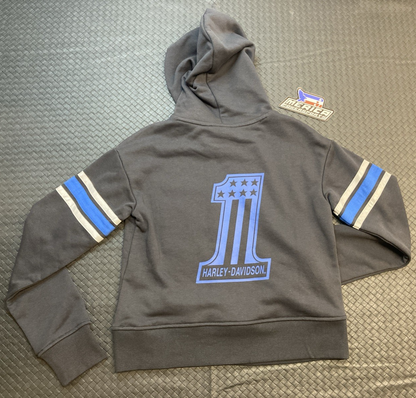 NEW GENUINE HARLEY DAVIDSON 96105-24VW WOMEN'S S #1 Racing Hoodie