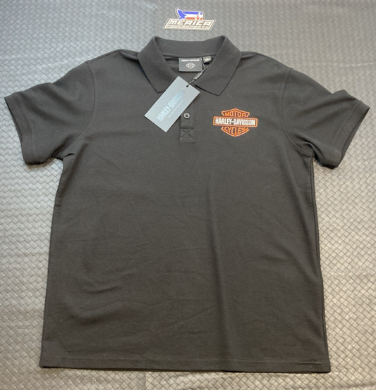 NEW GENUINE HARLEY DAVIDSON 99185-24VM MEN'S 2XL Bar & Shield Polo Shirt