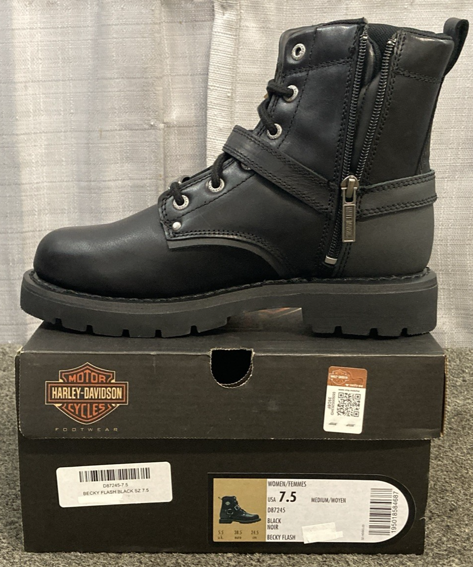 NEW GENUINE HARLEY DAVIDSON D87245 SIZE 7.5 WOMEN'S Becky Flash 6-Inch Boot