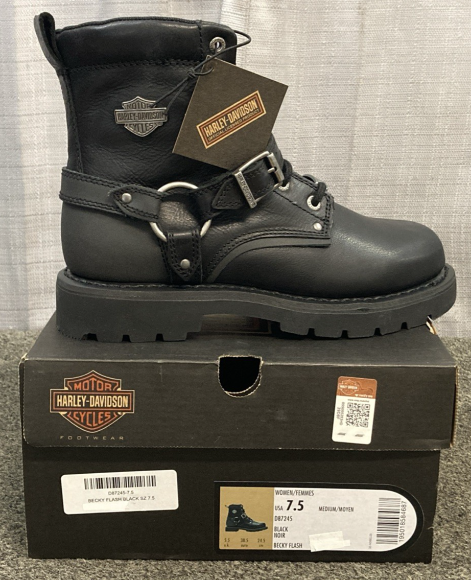 NEW GENUINE HARLEY DAVIDSON D87245 SIZE 7.5 WOMEN'S Becky Flash 6-Inch Boot