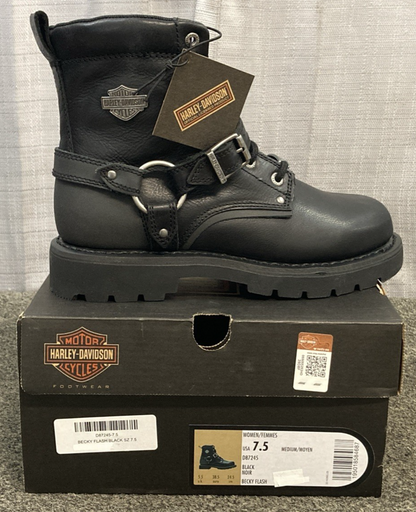 NEW GENUINE HARLEY DAVIDSON D87245 SIZE 7.5 WOMEN'S Becky Flash 6-Inch Boot