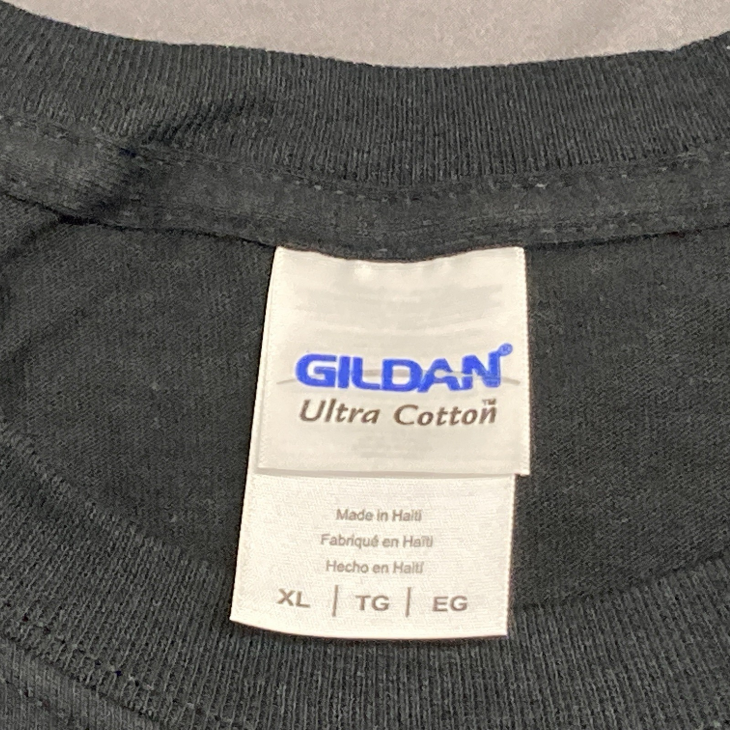 NEW GENUINE GILDAN XL ROCK OUT WITH YOUR COCK OUT BLACK T-SHIRT