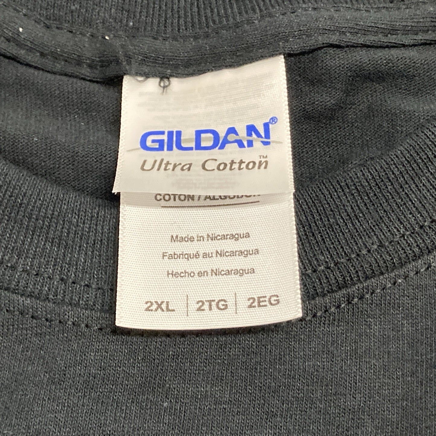 NEW GENUINE GILDAN 2XL ROCK OUT WITH YOUR COCK OUT BLACK T-SHIRT