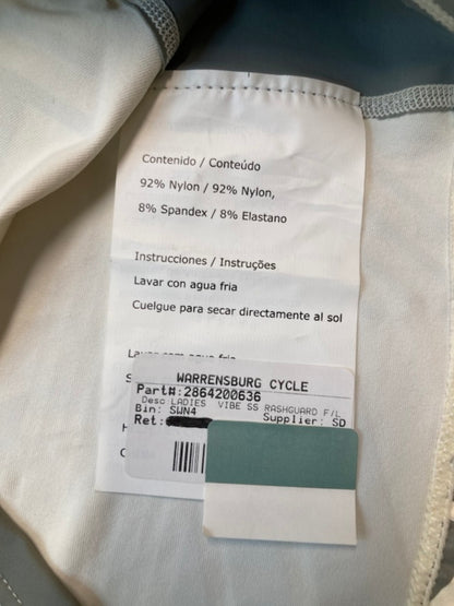 BRP 2864200636 Ladies SeaDoo Vibe SS Rashguard LARGE white/gray New Genuine