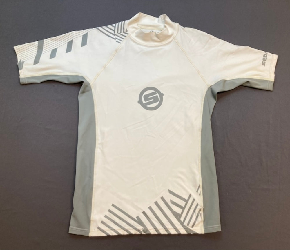 BRP 2864200609 Ladies SeaDoo Vibe SS Rashguard MEDIUM white/gray New Genuine