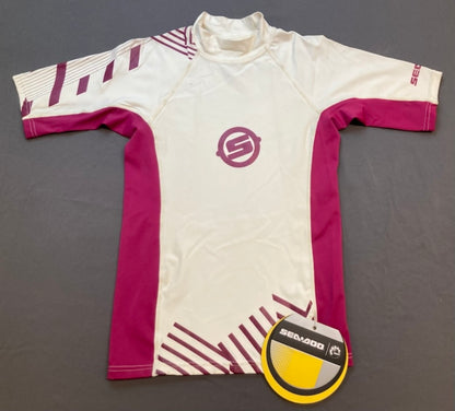 BRP 2864200436 Ladies SeaDoo Vibe SS Rashguard SMALL ROSEPINK New Genuine