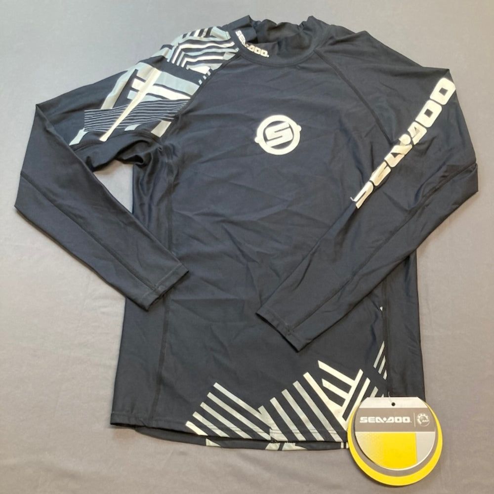 BRP 2864191209 SEA-DOO Men's Vibe SS LS Rashguard Extra Large BLACK New Genuine