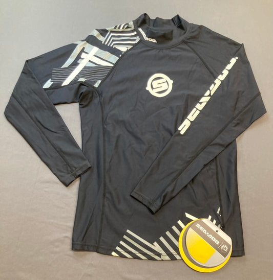 BRP 2864190909 SEA-DOO Men's Vibe SS LS Rashguard Large BLACK New Genuine