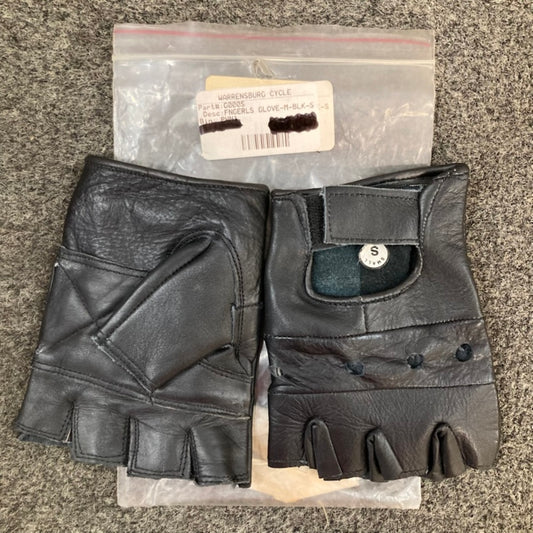 Fulmer G000S Fingerless Gloves BLACK Leather Mens SMALL New Replaces