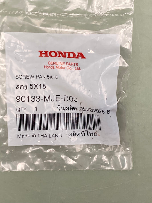 New Genuine Honda 90133-MJE-D00 Screw, Pan, (5X16)