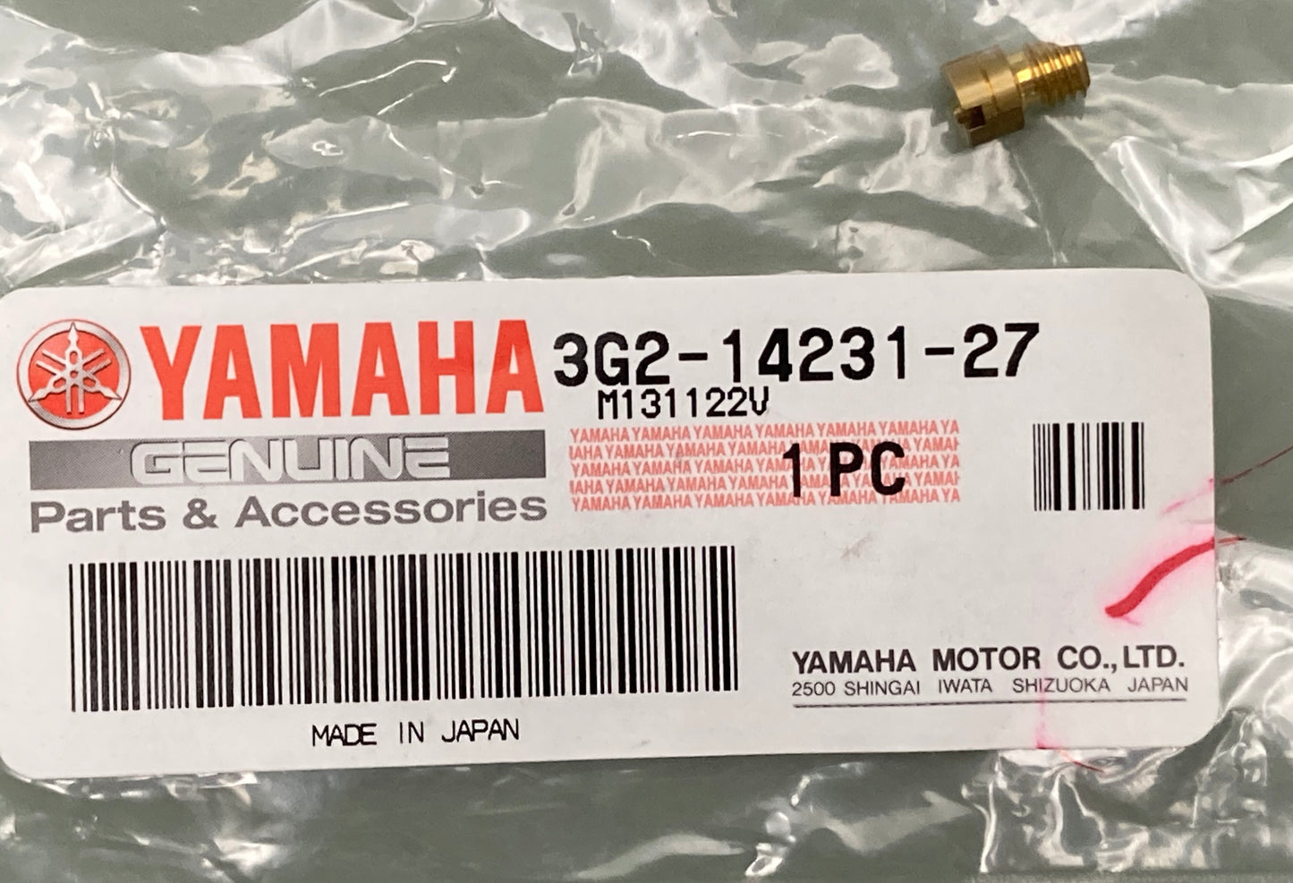 New Genuine Yamaha 3G2-14231-27 Jet, Main, (#135)