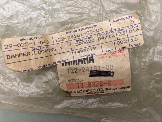 New Genuine Yamaha 122-24181-00 Damper, Locating, 1 447-21638-00-00