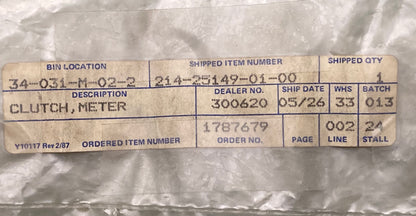 New Replaces Yamaha 214-25149-01-00 Clutch, Meter