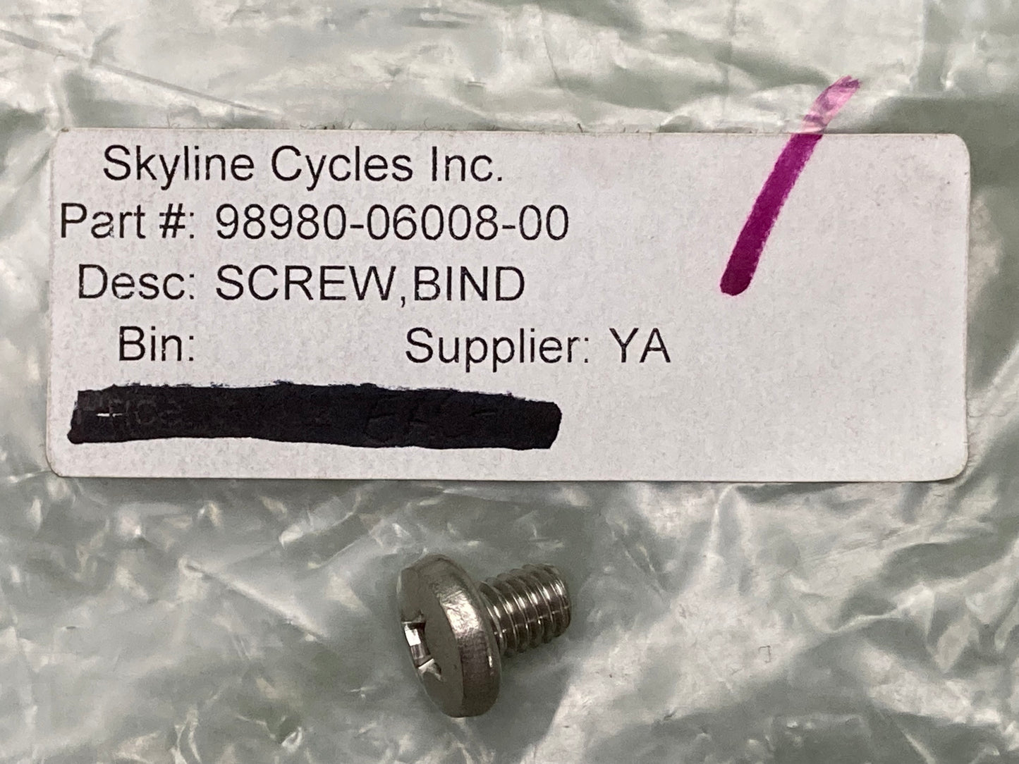 New Replaces Yamaha 98980-06008 Screw, Bind, (2Tv)