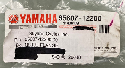 New Genuine Yamaha 95607-12200 Nut, Self-Locking 95607-12200-00