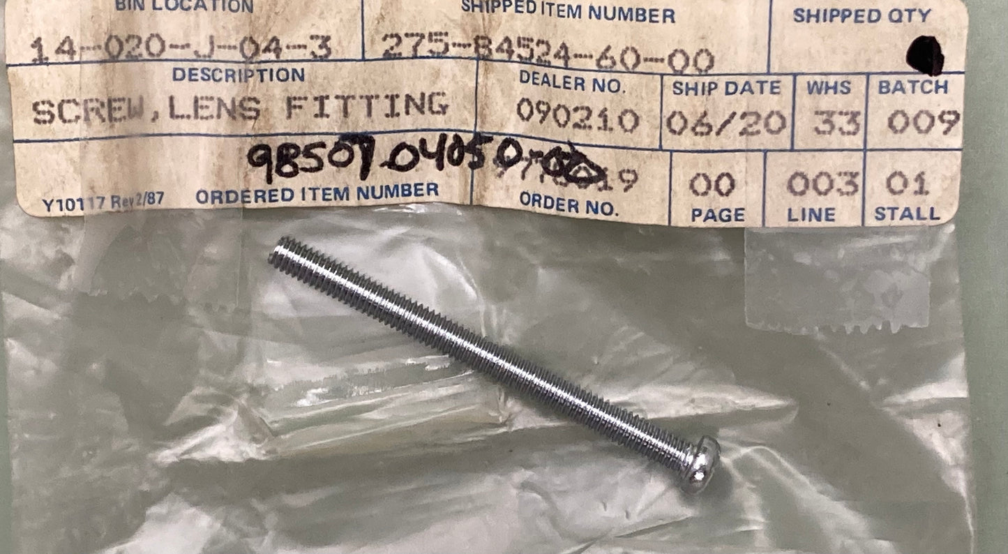 New Replaces Yamaha 98507-04050-00 Screw, Pan, Head; 98501-04050-00