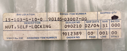 New Replaces Yamaha 90185-03007-00 Nut, Self-Locking