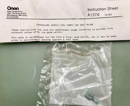 ONAN 149-1828 Electric Fuel Pump New Genuine