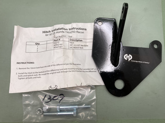New Replaces Honda 8000-1309 ATV Trailer Hitch. Fits 97-newer TRX250 Recon